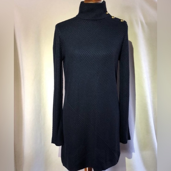 Tory Burch Sweater Dress Navy Blue M - Picture 2 of 5